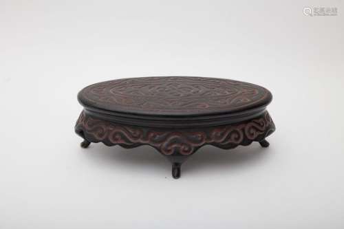 Tixi lacquer stand China, antique work Xuande mar...