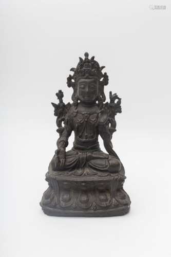 Buddha China, Ming period or style Bronze, seated...