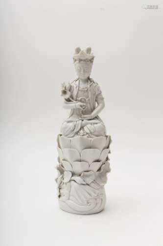 Dehua porcelain Guanyin China, 20th century Seate...