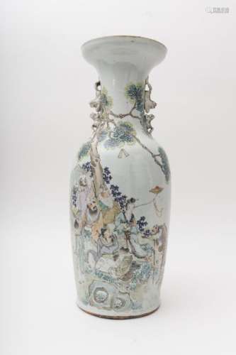 Large baluster vase with flared neck China, 20th c...