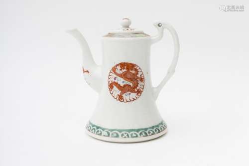 Slender teapot China, 20th century Porcelain with...