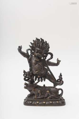 Figurine of an angry Mahakala Tibet, antique work ...