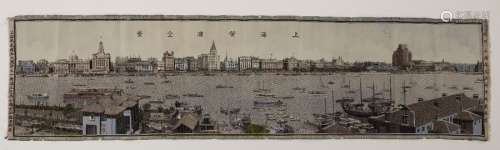 View of Shanghai woven on silk China, first half o...
