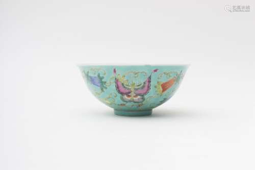 Chawan China, 20th century Porcelain with butterf...