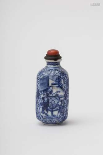 Faceted baluster shaped snuff bottle China, Qing d...