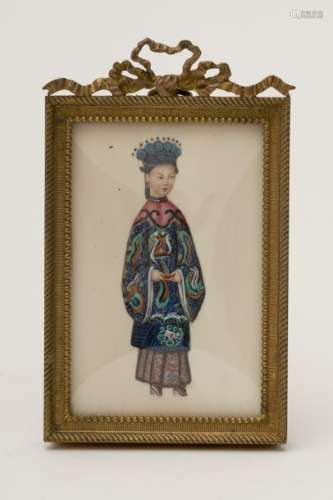 Miniature China, Qing dynasty, 19th century Elega...