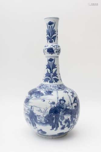 Large vase with bulb shaped neck China, Qing dynas...