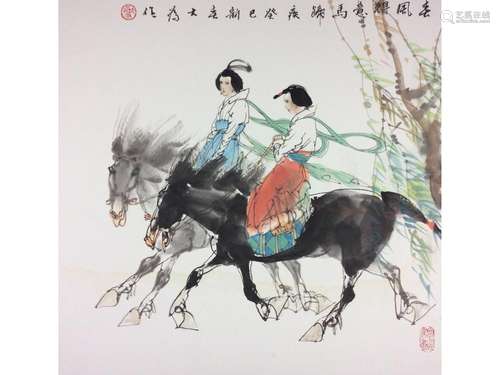 Chinese painting, hand painted scroll,