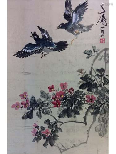 Chinese painting hanging scroll.