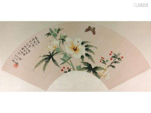 Chinese painted fan