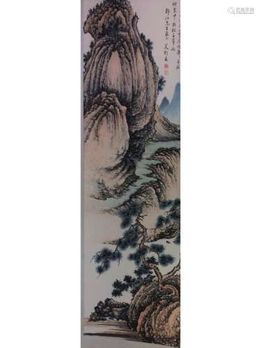 Chinese painting hanging scroll.
