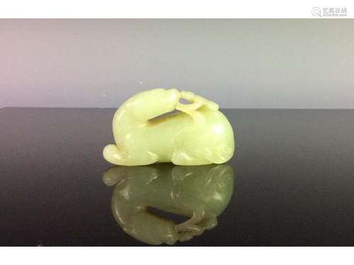 Chinese jade carved mythical animals.