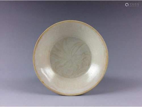 Rare Vintage Chinese porcelain dish, white glaze