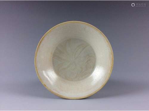 Rare Vintage Chinese porcelain dish, white glaze