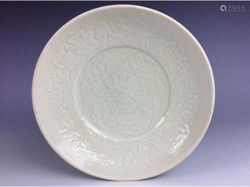 Chinese white glaze porcleian plate