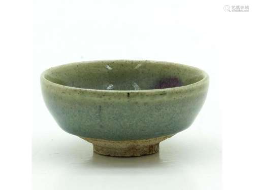 Vintage Chinese Jun glaze, Yuan style porcelain bowl.