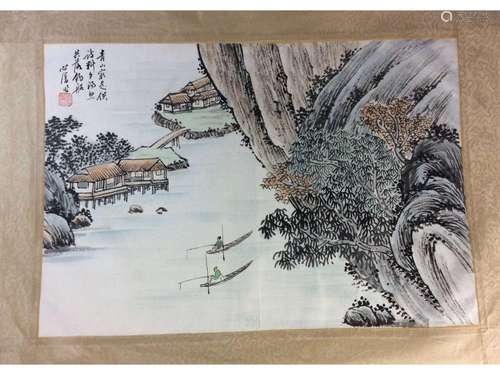 Fine Chinese painting leave