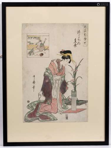 Kitagawa Utamaro Japanese, c1797-1798 from the series Comparison of Flowers of Five (Arihara of