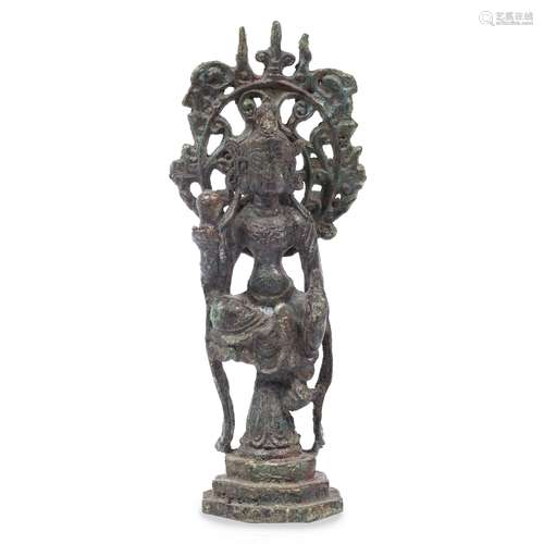 Bronze figure Chinese, Sui or early Tang Dynasty depicting Bodhisattva Avalokiteshvara, standing