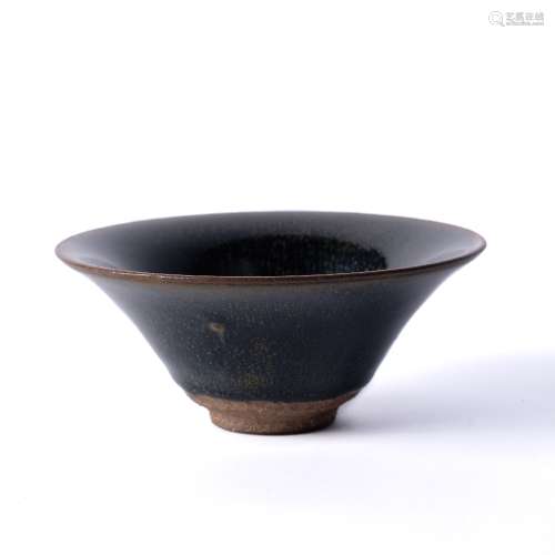 Hare Fur Jian ware bowl Chinese, Northern Song of conical form 5.5cm high x 13.5cm diameter