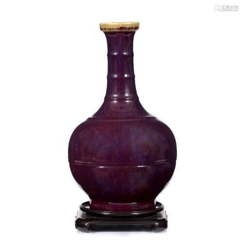 Langyao bottle vase Chinese, 18th/19th century with raised rim and body and wasted neck imitating