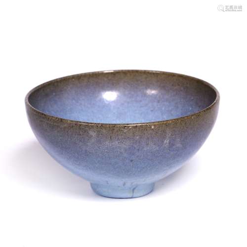 Jun ware bowl Chinese, Northern Song Dynasty of conical form with an all over blue glaze, the