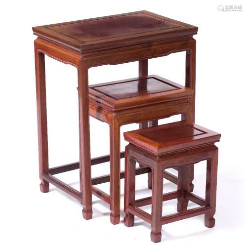 Nest of Tables Chinese made up of three tiers 66cm high