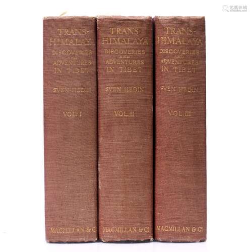 Book Sven Hedin Trans-Himalaya, Discoveries and Adventures in Tibet, two volumes, Macmillan, mixed