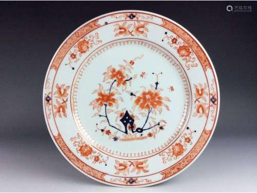 Export Chinese porcelain vase, famille rose glazed