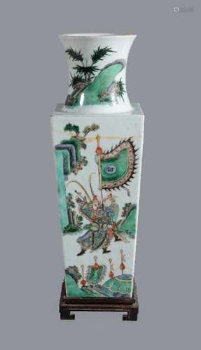 A Chinese Famille Verte vase