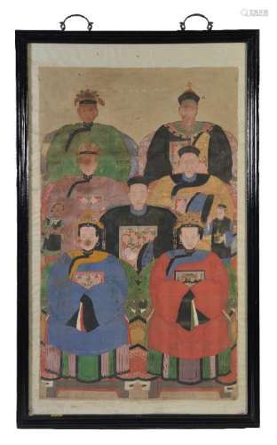 A large Chinese ancestor portrait