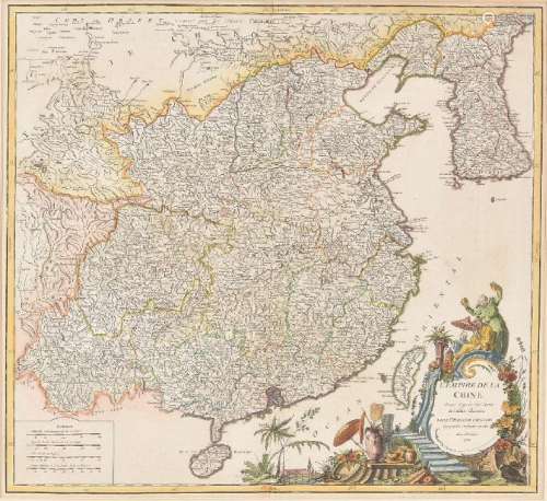 Robert de Vaugondy map of China and Korea dated