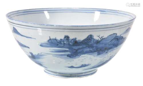 A Chinese blue and white bowl