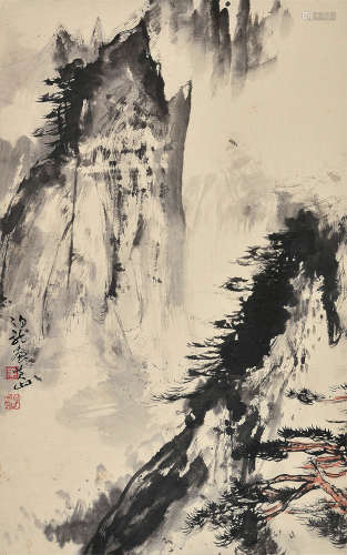 黑伯龙（1914～1988） 黄山烟云 立轴 水墨纸本