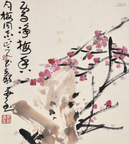 周昌谷（1929～1986） 梅香 立轴 设色纸本