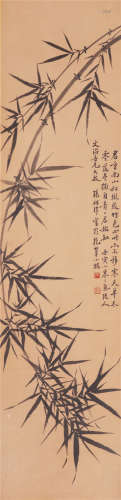 張祖澤（二十世紀）    墨竹圖    水墨紙本    立軸
