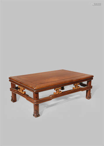 A CHINESE HARDWOOD KANG TABLE