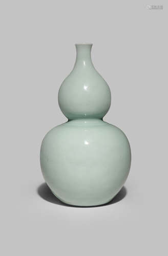 A RARE CHINESE CELADON GOURD-SHAPED VASE