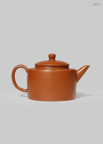 A CHINESE YIXING TEAPOT AND COVER