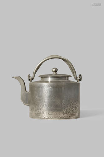 A CHINESE BAITONG TEA POT