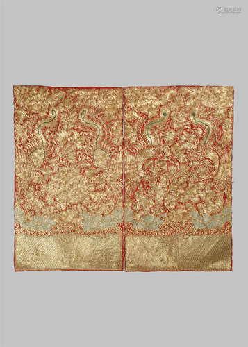 TWO CHINESE TEXTILE 'PHOENIX' PANELS