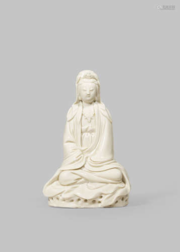 A GOOD CHINESE BLANC DE CHINE FIGURE OF GUANYIN