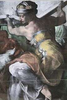 Tile Mural, Libyan Sybil from Sistine Chapel, 20th