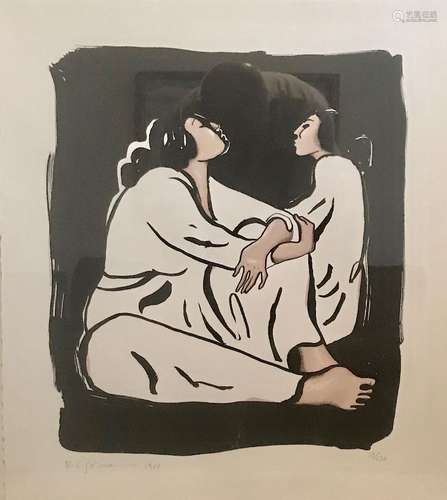 RC Gorman Lithograph, Night State II, 1980