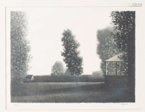 Robert Kipniss Lithograph, Porch II,