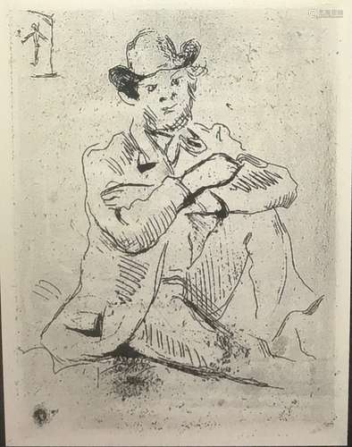 Portrait du Peintre A. Guillaumin au Pendu, Etching