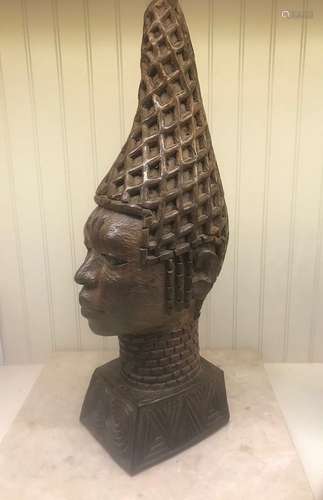 Wooden Head Benin Queen