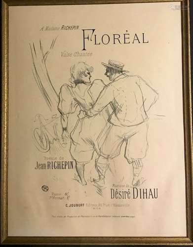 Lithograph, Floreal, Toulouse-Lautrec (1864-1901)