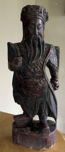 Wooden image of Guanyu, Korea, 14/15th Century