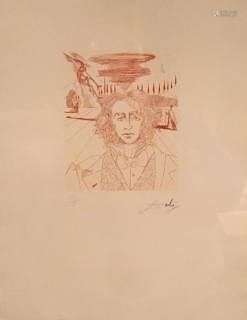 Etching, Henry Wadsorth Longfellow, Salvadore Dali